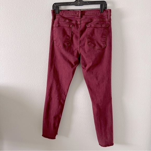 rag & bone Womens denim size 29 burgundy high raw hem - Picture 2 of 12